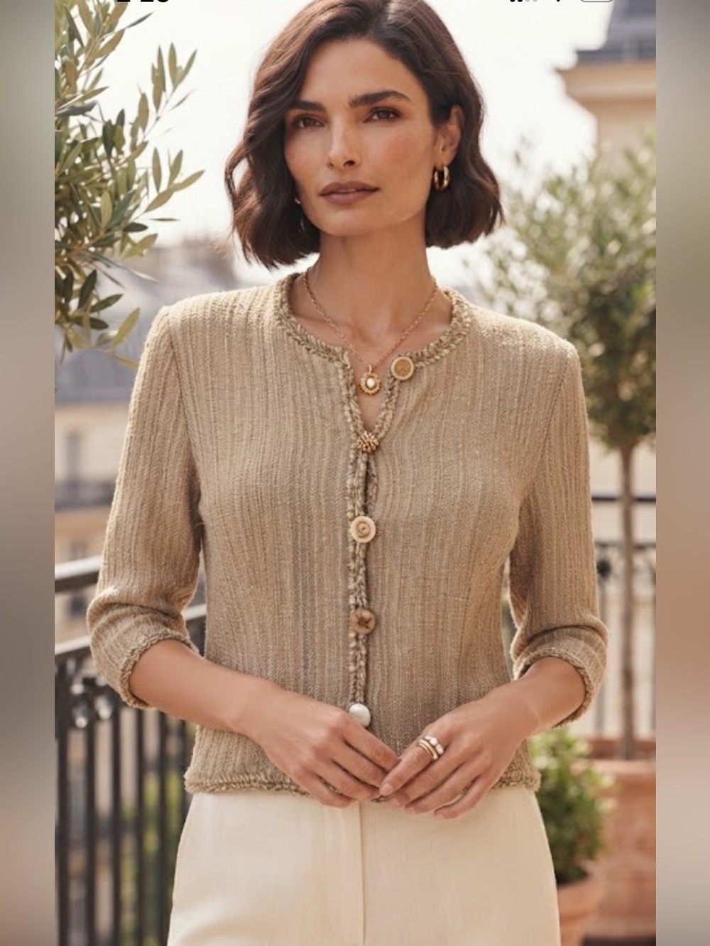 Hand Crafted Woven Silk Button Down Cardigan Jacket